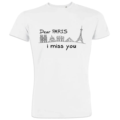 Dear Paris I Miss You Men's Organic Cotton Tee - Create Marketplace