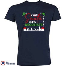 Dear Santa Let's Negotiate Christmas Men's Organic Cotton Tee - Create Marketplace