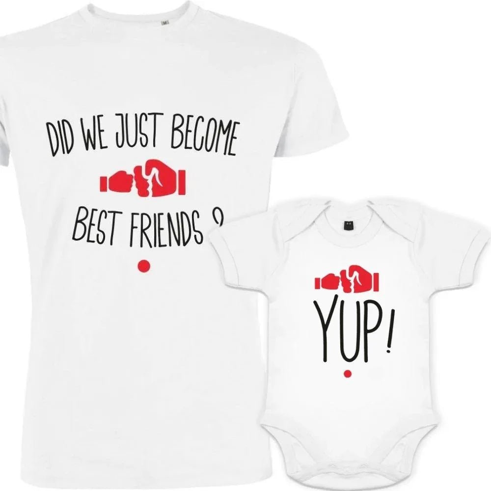 Did We Just Become Best Friends Dad and Child Matching Outfit - Create Marketplace