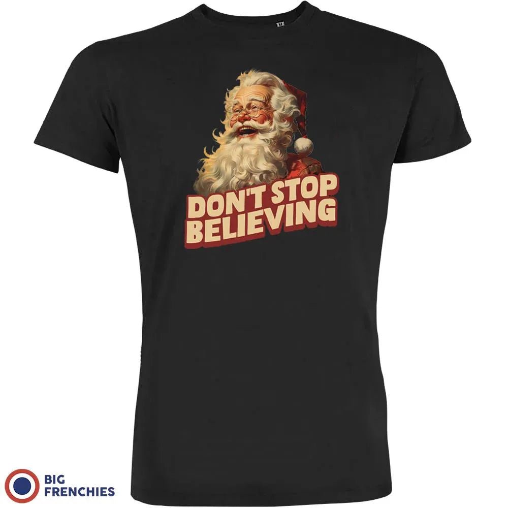 Don't Stop Believing Christmas Men's Organic Cotton Tee - Create Marketplace