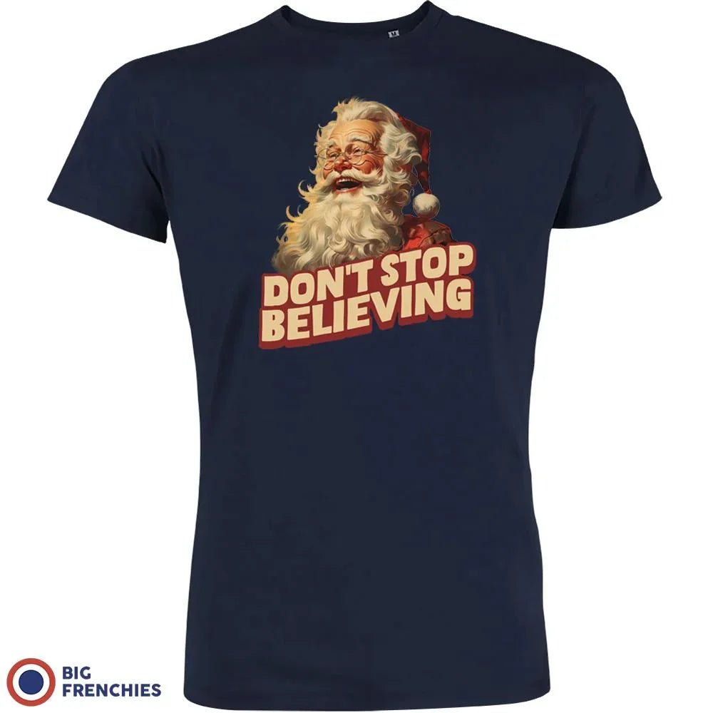 Don't Stop Believing Christmas Men's Organic Cotton Tee - Create Marketplace