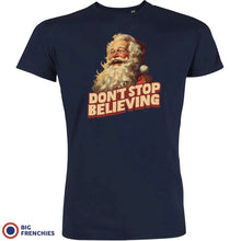Don't Stop Believing Christmas Men's Organic Cotton Tee - Create Marketplace