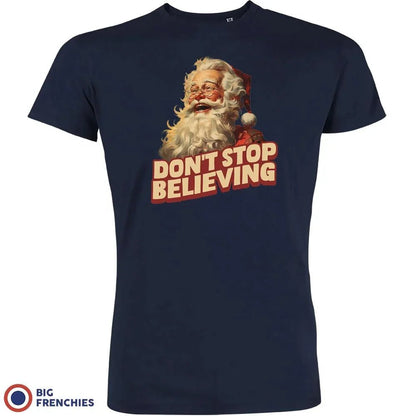 Don't Stop Believing Christmas Men's Organic Cotton Tee - Create Marketplace