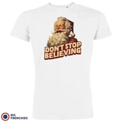 Don't Stop Believing Christmas Men's Organic Cotton Tee - Create Marketplace