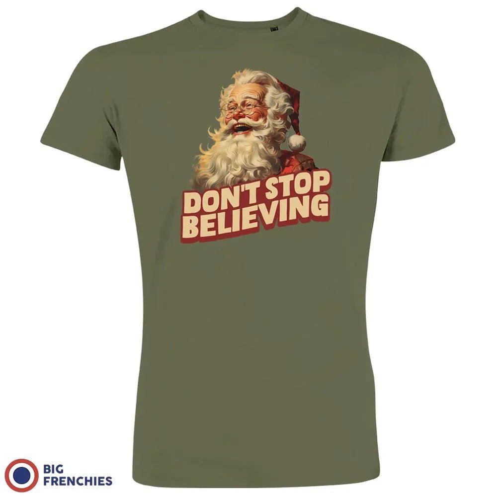 Don't Stop Believing Christmas Men's Organic Cotton Tee - Create Marketplace