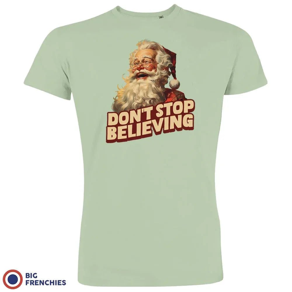 Don't Stop Believing Christmas Men's Organic Cotton Tee - Create Marketplace