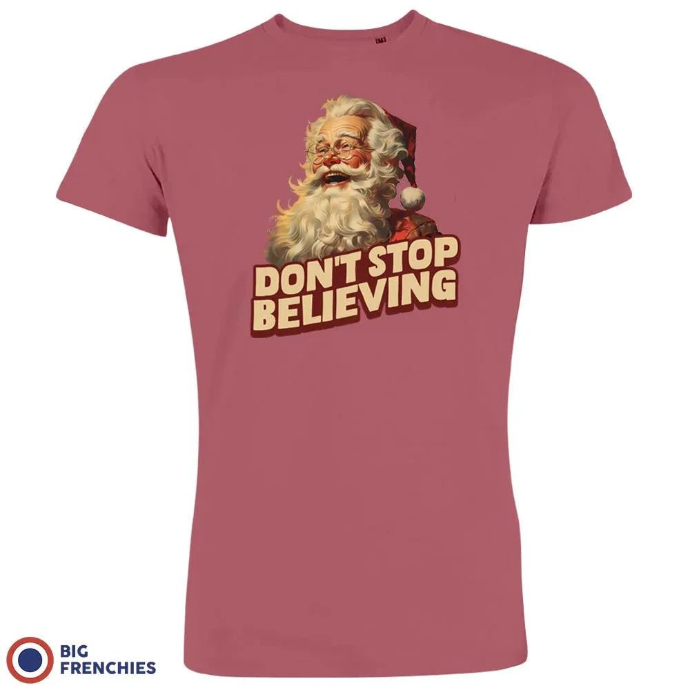 Don't Stop Believing Christmas Men's Organic Cotton Tee - Create Marketplace