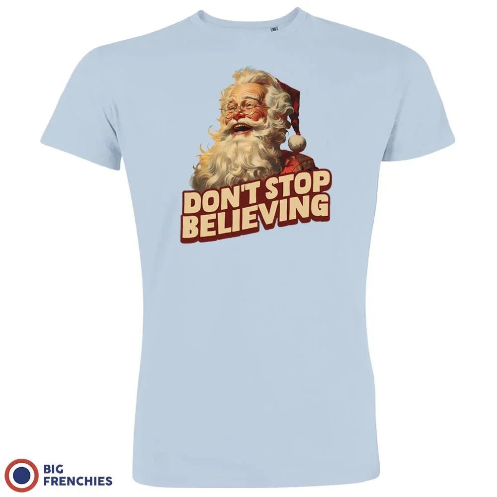 Don't Stop Believing Christmas Men's Organic Cotton Tee - Create Marketplace
