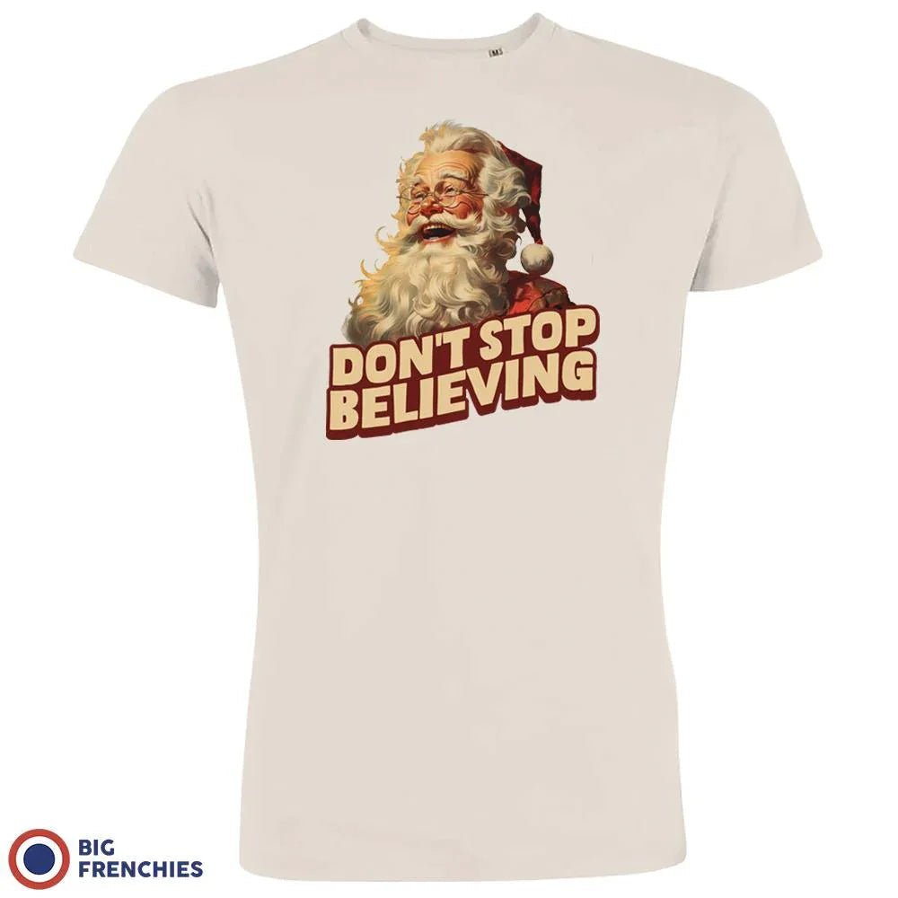 Don't Stop Believing Christmas Men's Organic Cotton Tee - Create Marketplace