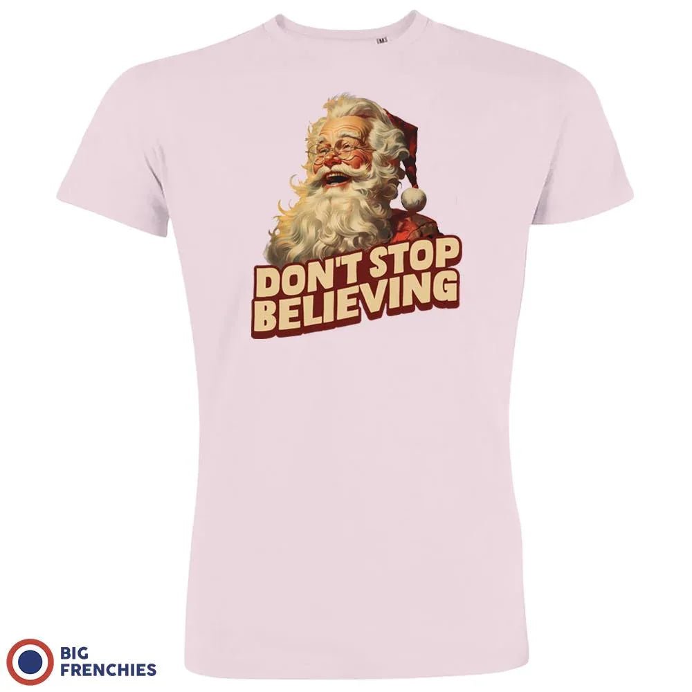 Don't Stop Believing Christmas Men's Organic Cotton Tee - Create Marketplace