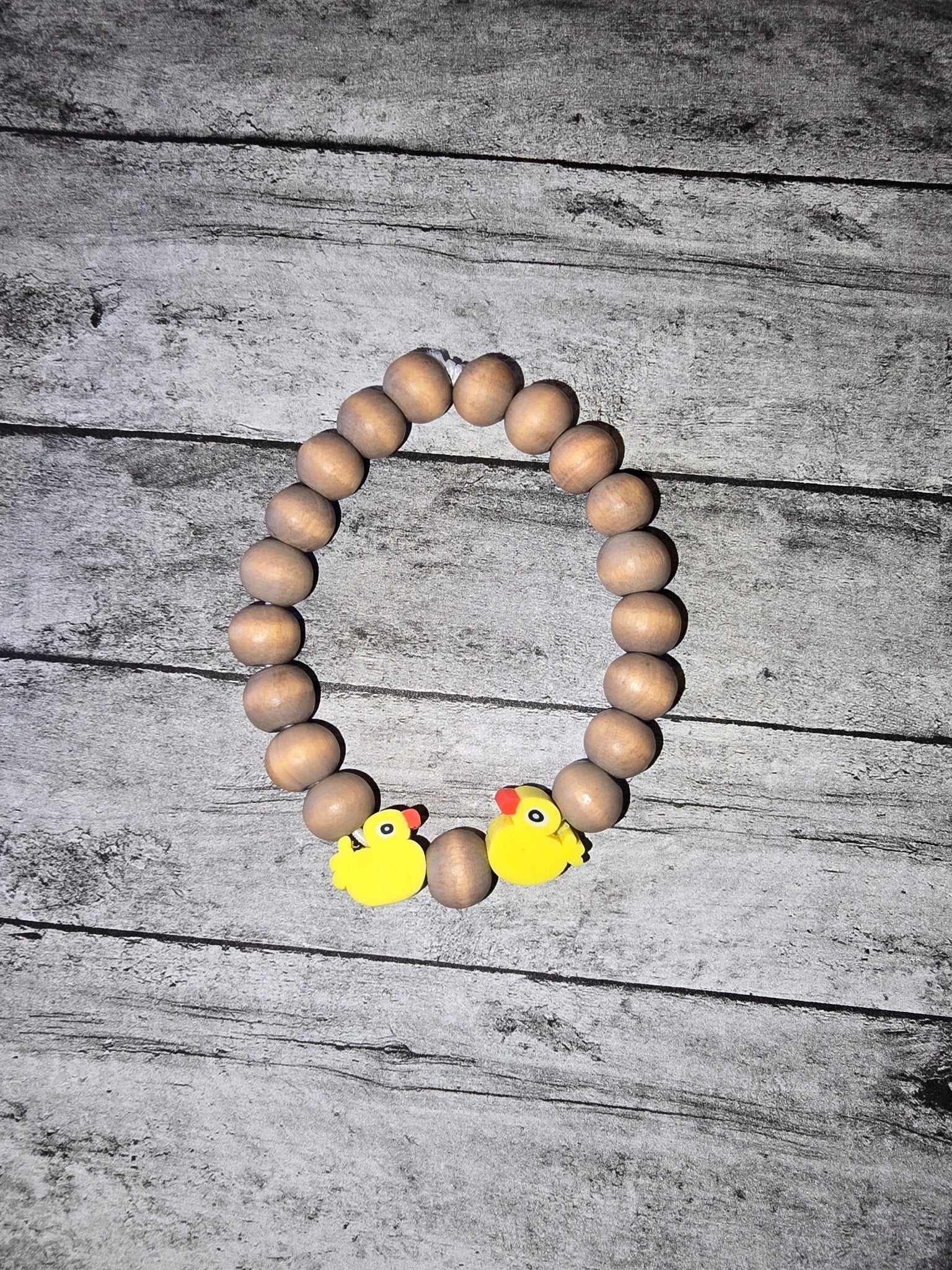 Ducks with wood beads Bracelet - made by kid Sam - Create Marketplace