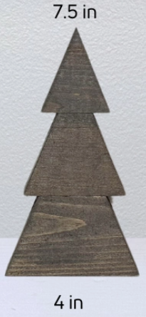 7.5" 2D Wood Tree (Grey)