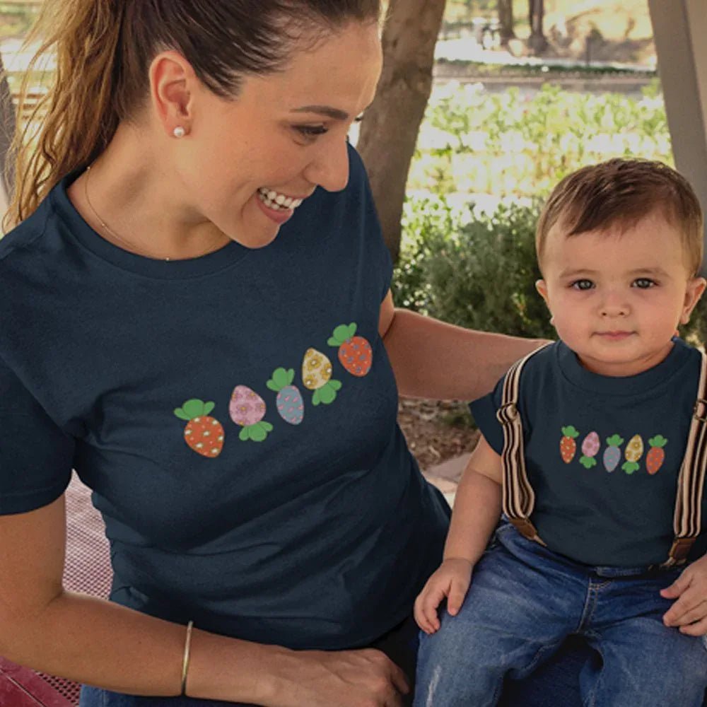 Easter Carrots Mom and Child Organic Cotton T-Shirts family Set (Set of 2) - Create Marketplace