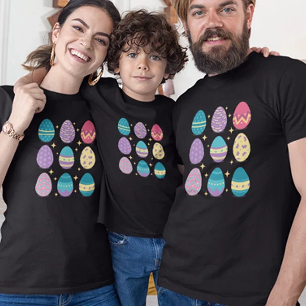 Easter Eggs Matching Organic Cotton T-Shirts Family Set (Set of 3) - Create Marketplace