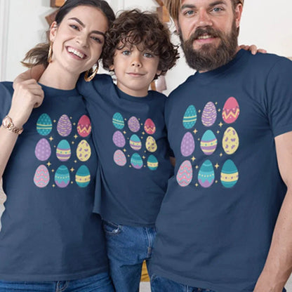 Easter Eggs Matching Organic Cotton T-Shirts Family Set (Set of 3) - Create Marketplace