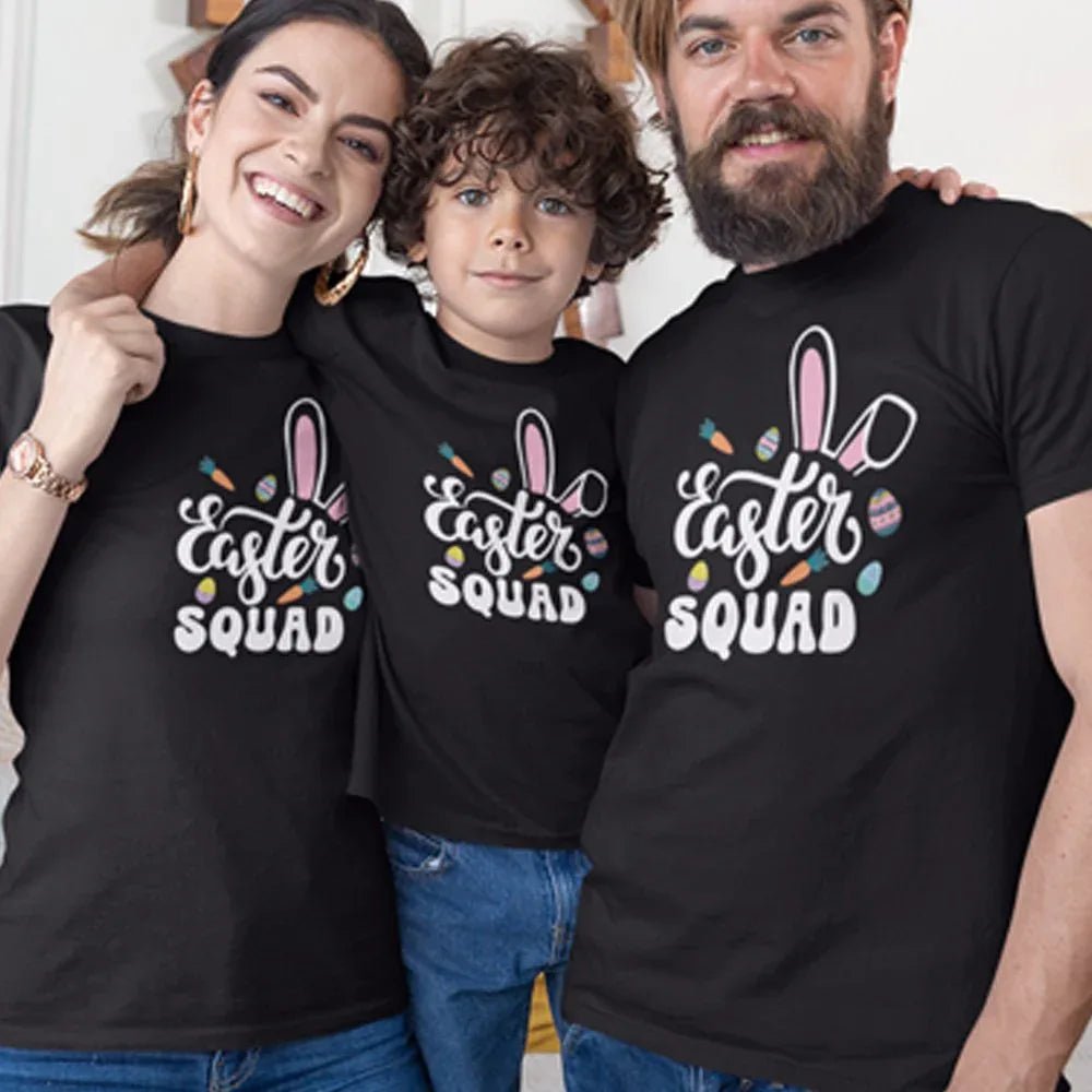 Easter Squad Matching Organic Cotton T-Shirts Family Set (Set of 3) - Create Marketplace