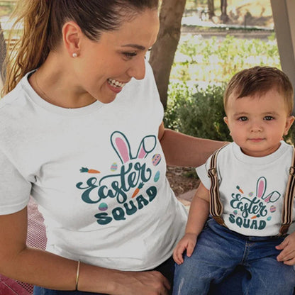 Easter Squad Mom and Child Organic Cotton T-Shirts family Set (Set of 2) - Create Marketplace