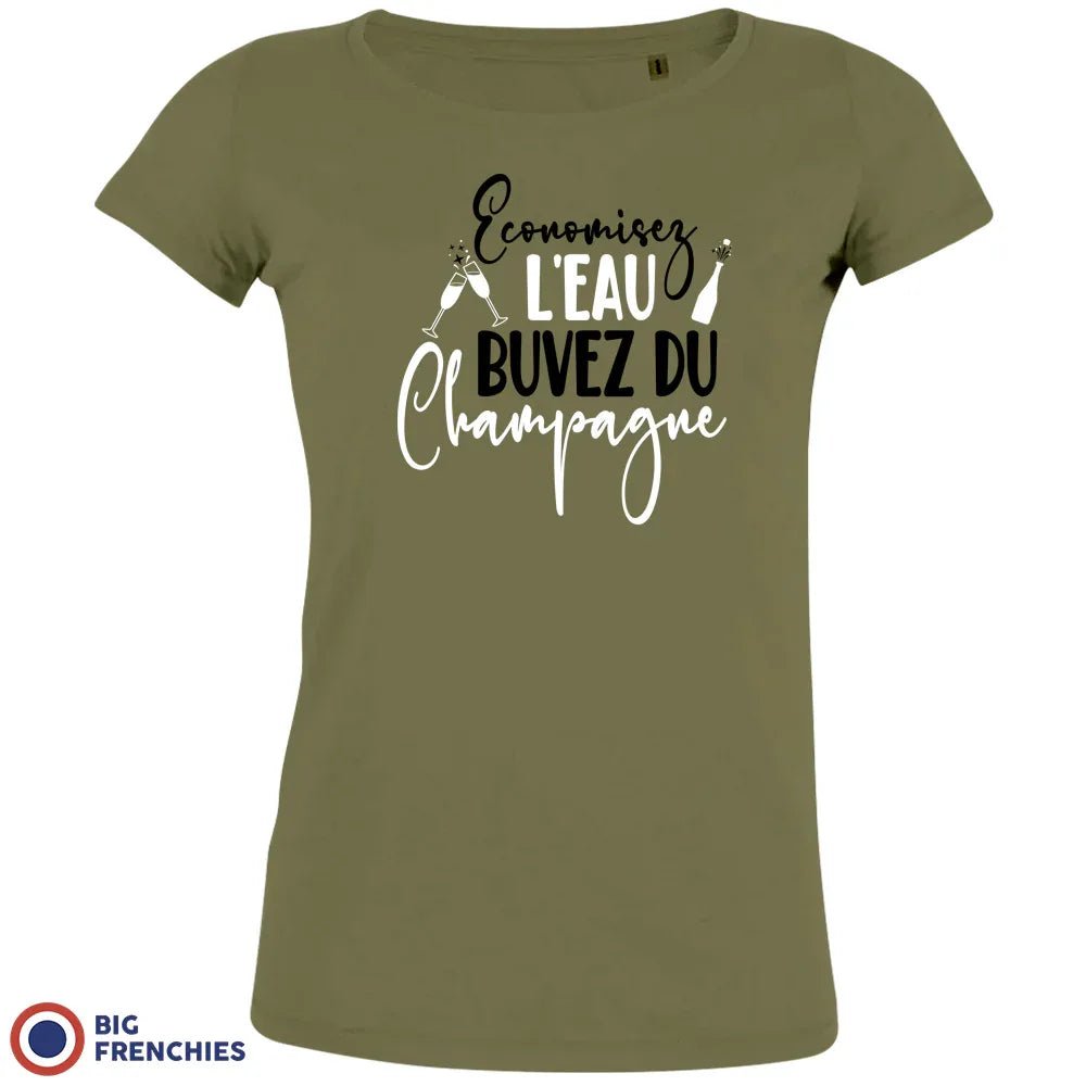 Economisez L'eau Buvez Du Champagne Women's Organic Cotton Tee - Create Marketplace