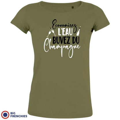 Economisez L'eau Buvez Du Champagne Women's Organic Cotton Tee - Create Marketplace