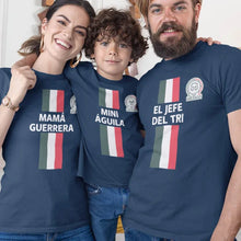 EL Jefe Del Tri, Mamá Guerrera, Mini Águila Dad Mom and Kid Matching Organic Cotton T-Shirts Family Set (Set of 3) - Create Marketplace