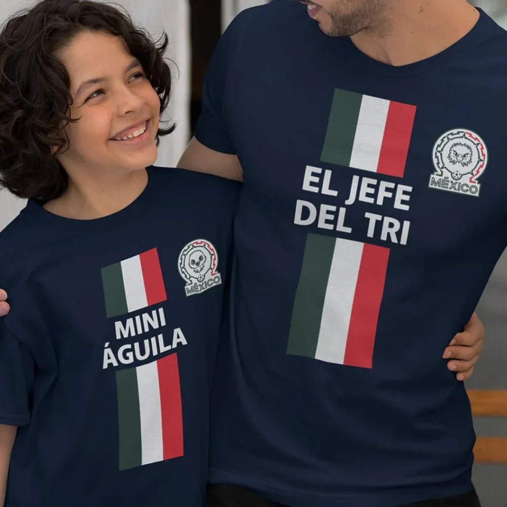 EL Jefe Del Tri, Mini Águila Dad and Child Organic Cotton T-Shirts Family Set (Set of 2) - Create Marketplace