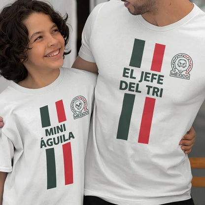 EL Jefe Del Tri, Mini Águila Dad and Child Organic Cotton T-Shirts Family Set (Set of 2) - Create Marketplace