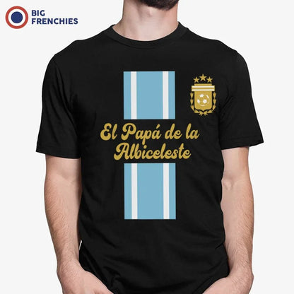 El Papá De La Albiceleste Soccer Men's Organic Cotton Tee - Create Marketplace
