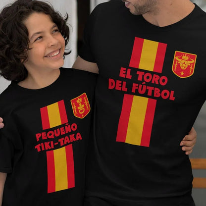El Turo Del Fútbol, Pequeño Tiki-Taka Dad and Child Organic Cotton T-Shirts Family Set (Set of 2) - Create Marketplace