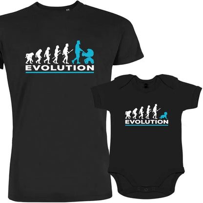 Evolution Dad and Child Matching Organic Cotton Outfit - Create Marketplace