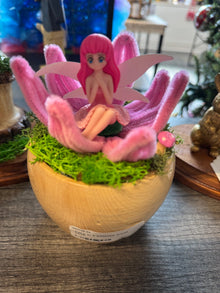 Fairy in a Polished wood bowl - Create Marketplace
