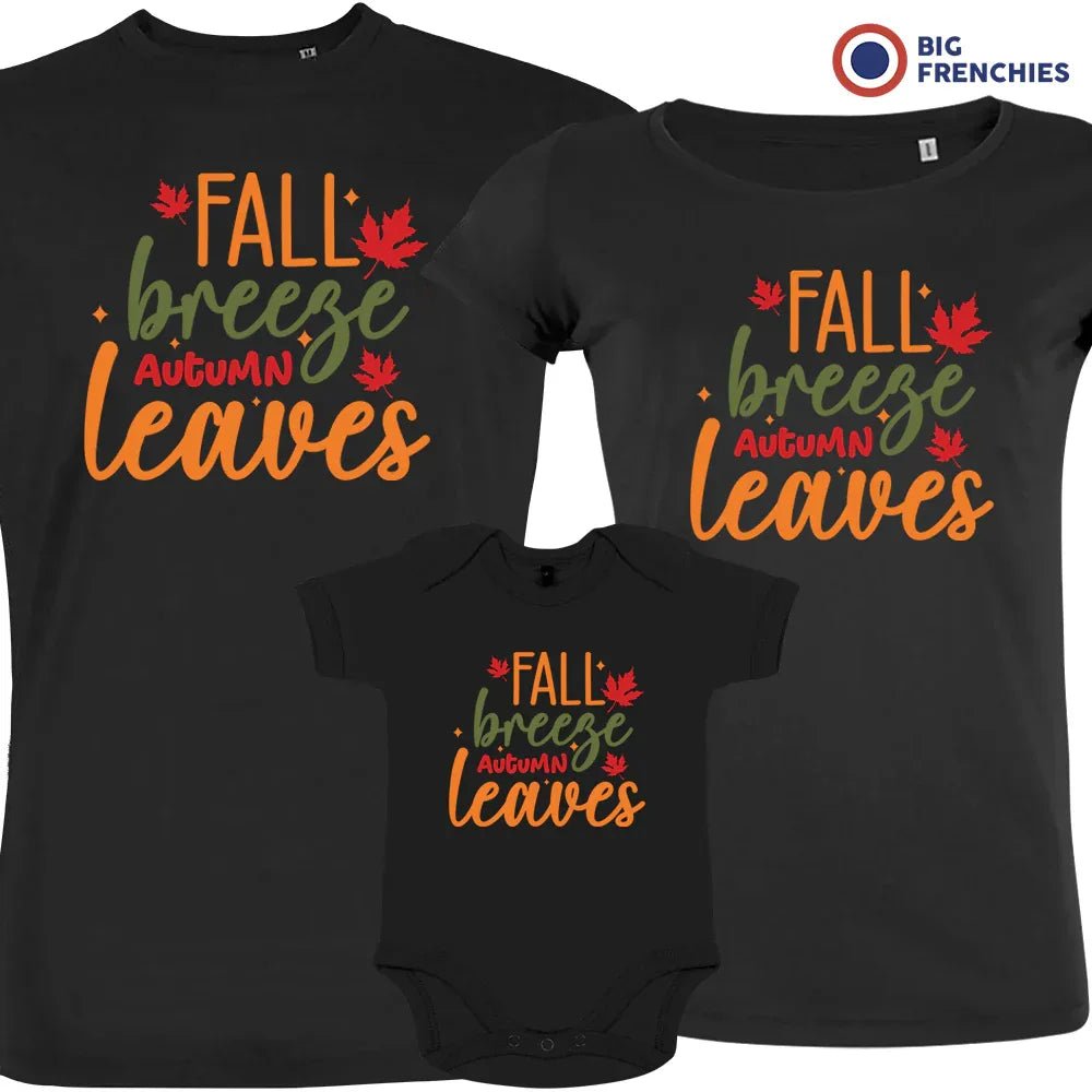 Fall Breeze Autumn Leaves Matching Organic Cotton Family Set (Set of 3) - Create Marketplace