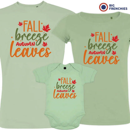 Fall Breeze Autumn Leaves Matching Organic Cotton Family Set (Set of 3) - Create Marketplace