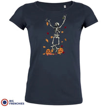 Fall Skeleton Dance Halloween Women's Organic Cotton Tee - Create Marketplace