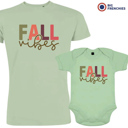 Fall Vibes Dad and Child Organic Cotton family Set (Set of 2) - Create Marketplace