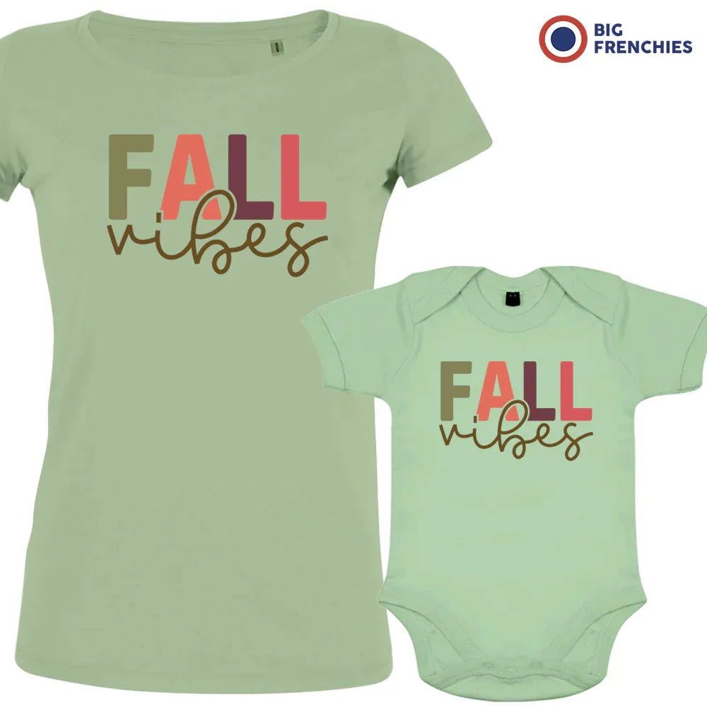 Fall Vibes Mom and Child Organic Cotton family Set (Set of 2) - Create Marketplace