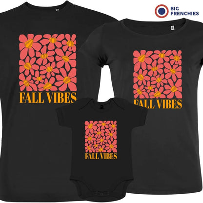 Fall Vibes With Flowers Matching Organic Cotton Family Set (Set of 3) - Create Marketplace