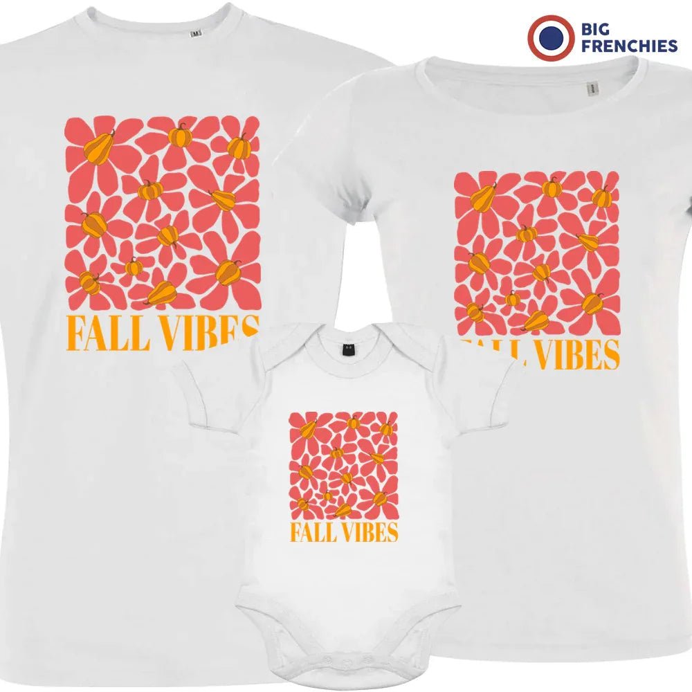 Fall Vibes With Flowers Matching Organic Cotton Family Set (Set of 3) - Create Marketplace