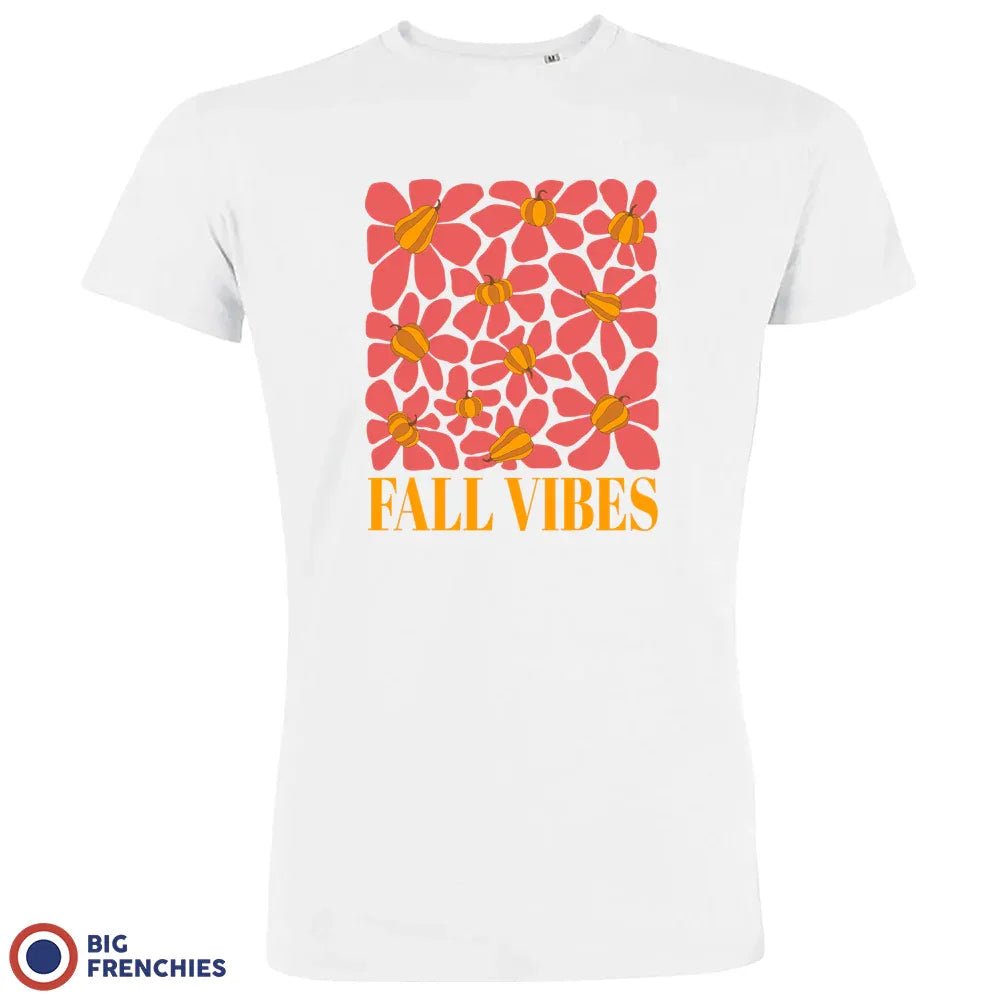 Fall Vibes With Flowers Men's Organic Cotton Tee - Create Marketplace