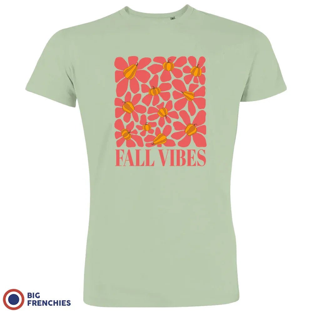 Fall Vibes With Flowers Men's Organic Cotton Tee - Create Marketplace