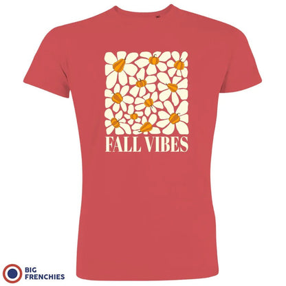 Fall Vibes With Flowers Men's Organic Cotton Tee - Create Marketplace