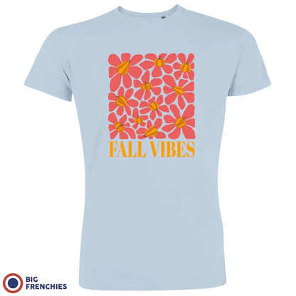 Fall Vibes With Flowers Men's Organic Cotton Tee - Create Marketplace