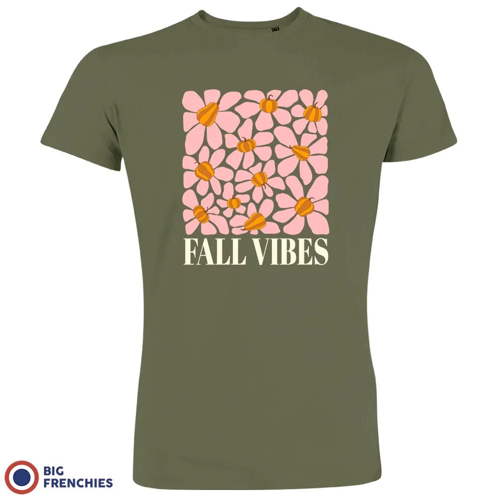 Fall Vibes With Flowers Men's Organic Cotton Tee - Create Marketplace