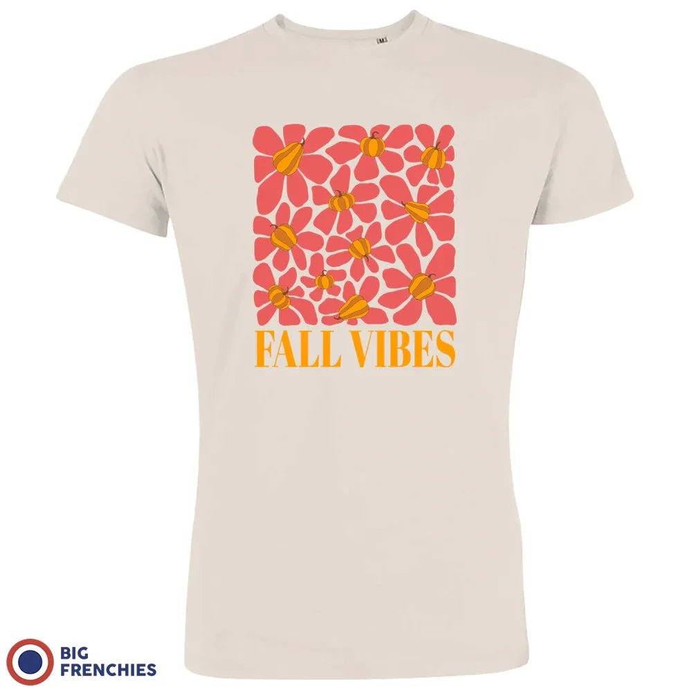 Fall Vibes With Flowers Men's Organic Cotton Tee - Create Marketplace