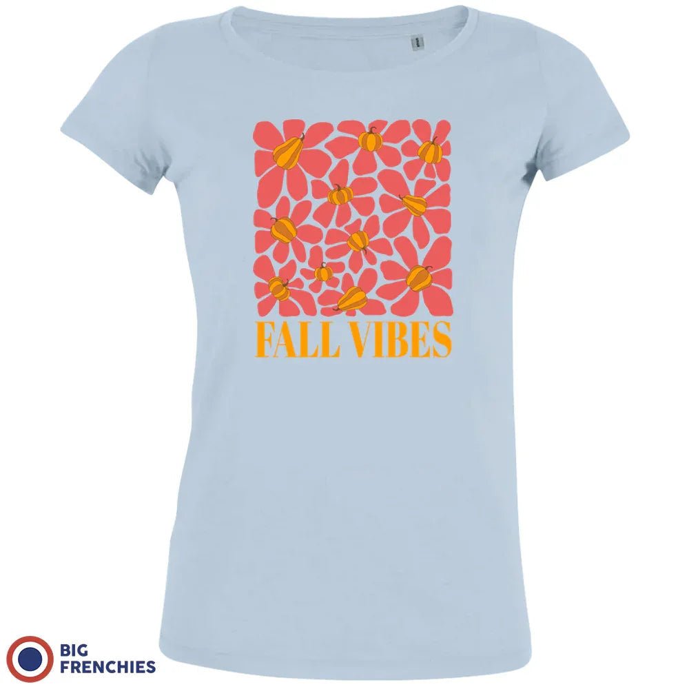 Fall Vibes With Flowers Women's Organic Cotton Tee - Create Marketplace