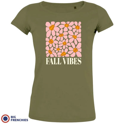 Fall Vibes With Flowers Women's Organic Cotton Tee - Create Marketplace