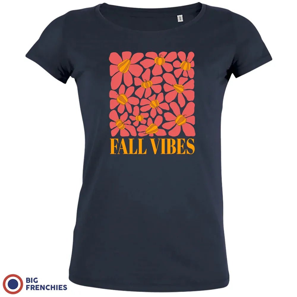 Fall Vibes With Flowers Women's Organic Cotton Tee - Create Marketplace