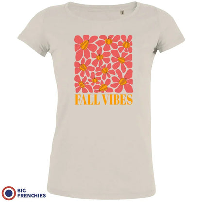 Fall Vibes With Flowers Women's Organic Cotton Tee - Create Marketplace