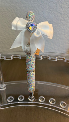 Fancy white bow pen - Create Marketplace