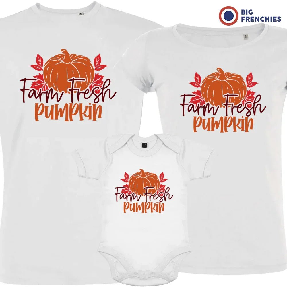 Farm Fresh Pumpkin Matching Organic Cotton Family Set (Set of 3) - Create Marketplace