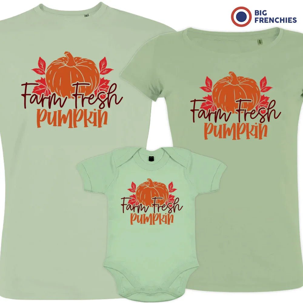 Farm Fresh Pumpkin Matching Organic Cotton Family Set (Set of 3) - Create Marketplace
